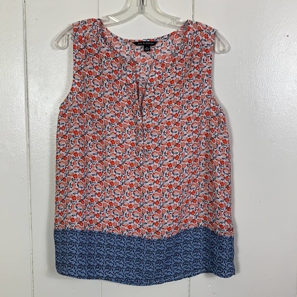 ZAC & RACHEL WOMEN’S FLORAL MULTICOLORS SLEEVES TOP SIZE S ROUND NECK BLOUSE - Picture 2 of 8